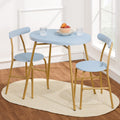 Best Choice Products 3 Piece Modern Oval Dining Table Set, Small Kitchen Dinette W/2 Chairs Black/Black
