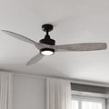 Vaxcel Curtiss Satin Brass Mid Century Modern MCM Wood Propeller Ceiling Fan with LED Light Kit and Remote